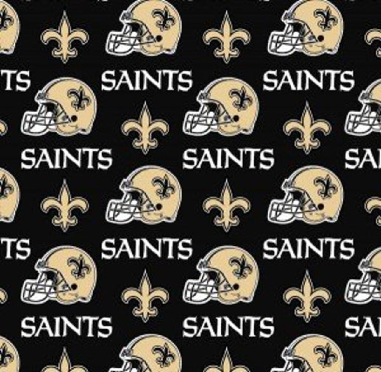 Licensed NFL New Orleans Saints Cotton 6283-D Fabric by the Yard